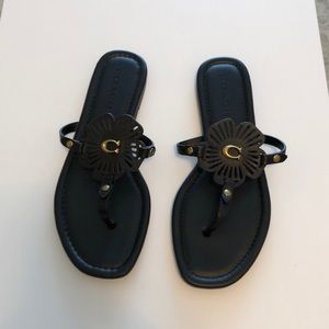 Brand new Coach black sandals